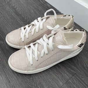 Bobbles & Lace Tau Crocodile Sneakers